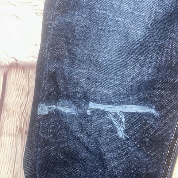 American Eagle Outfitters Tomgirl Distressed Jeans Women’s 00 Regular Blue Denim - Picture 5 of 9